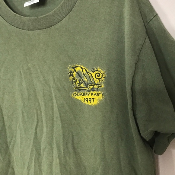 Vintage fruit of the loom heavy tag half moon beach unisex T-shirt size large - Picture 4 of 12